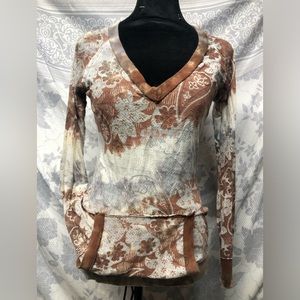 G. GIRL paisley & flower long sleeve shirt